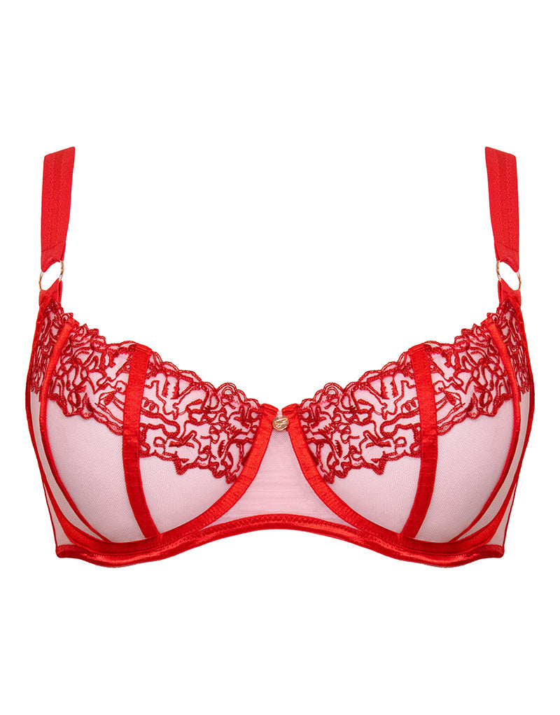 Scantilly Tantric Balcony Bra Pink Red – Curvy Kate UK