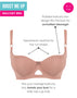 Features & Benefits of our Boost Me Up padded balcony bra in Latte