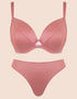 Curvy Kate Lush Full Plunge Bra and Thong Pack Rose Shimmer