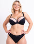 Curvy Kate Moody Bloom Brazilian Brief Black/Pink