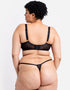 Curvy Kate Stardust Thong Black Sparkle