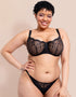 Curvy Kate Stardust Balcony Bra Black Sparkle