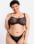 Curvy Kate Stardust Balcony Bra Black Sparkle