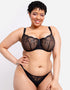 Curvy Kate Stardust Balcony Bra Black Sparkle