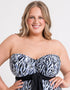 Curvy Kate Wrapsody Bandeau Strapless Multiway Swimsuit Zebra Print