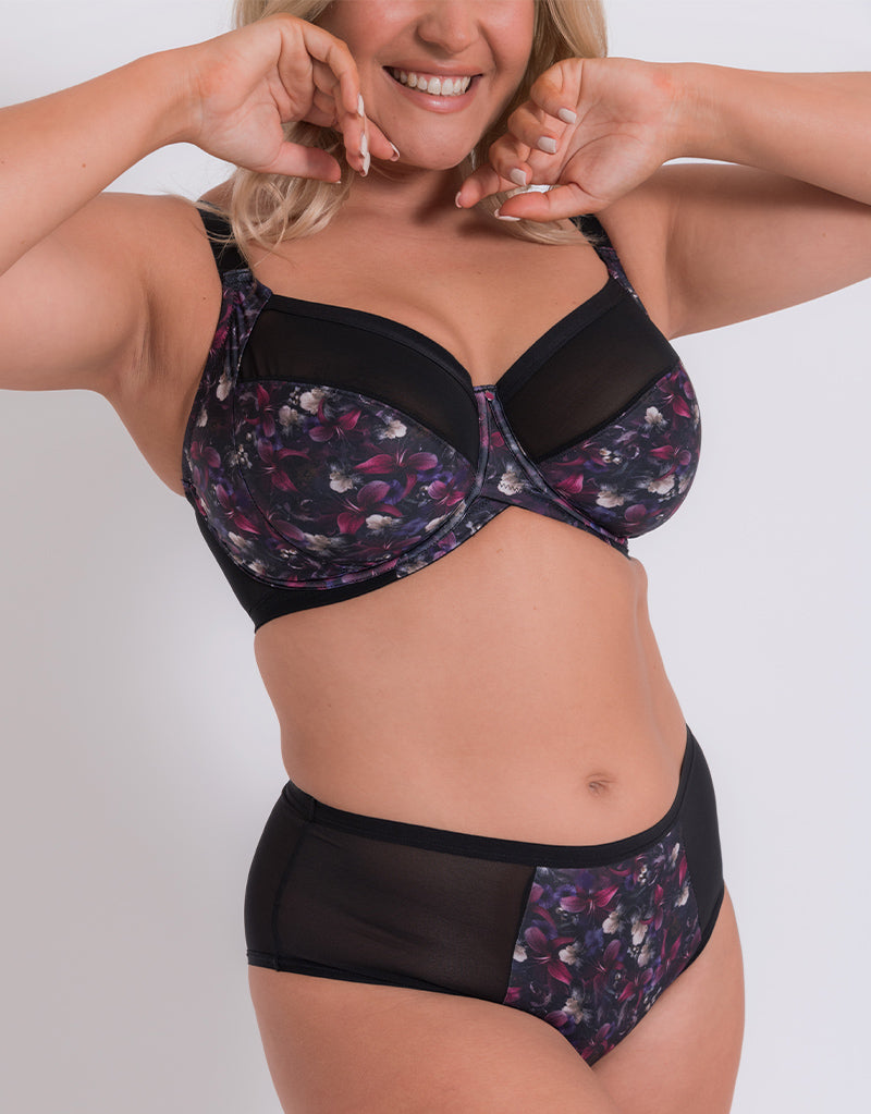 Bras for full busts D+ & Up Tagged half cup - Polka Dot Bra
